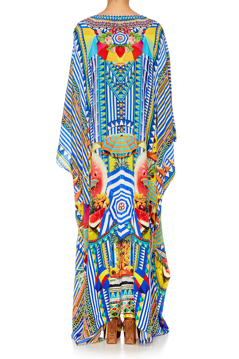 BOOK A SHADE SPLIT HEM LACE UP KAFTAN
