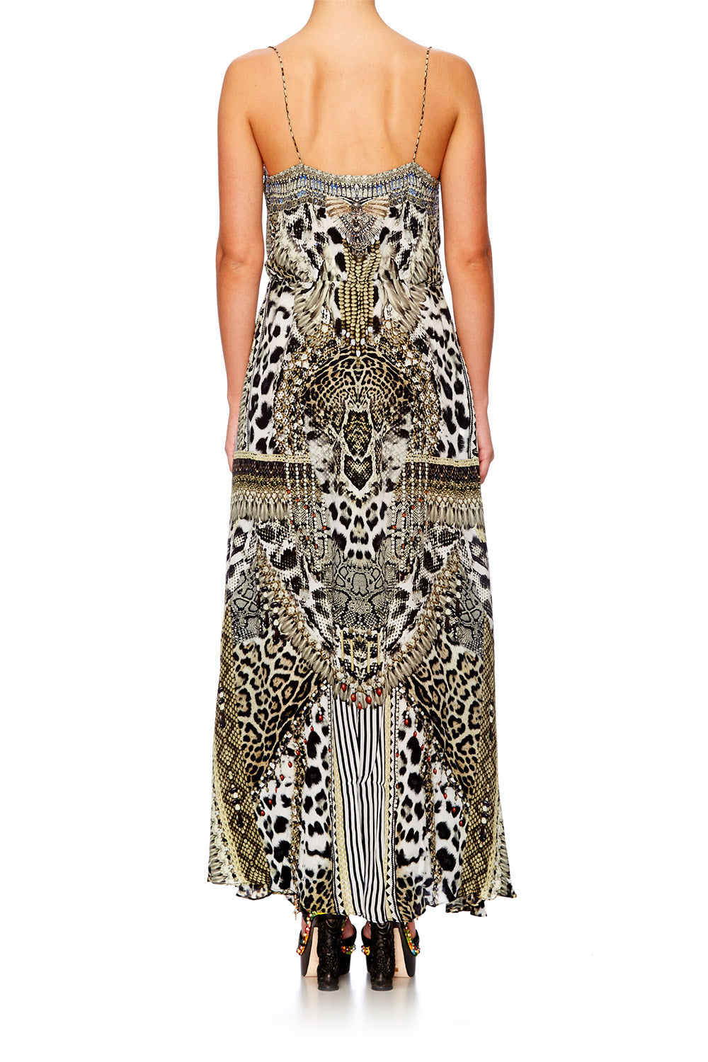 ANIMAL INSTINCT STRAPPY WRAP DRESS