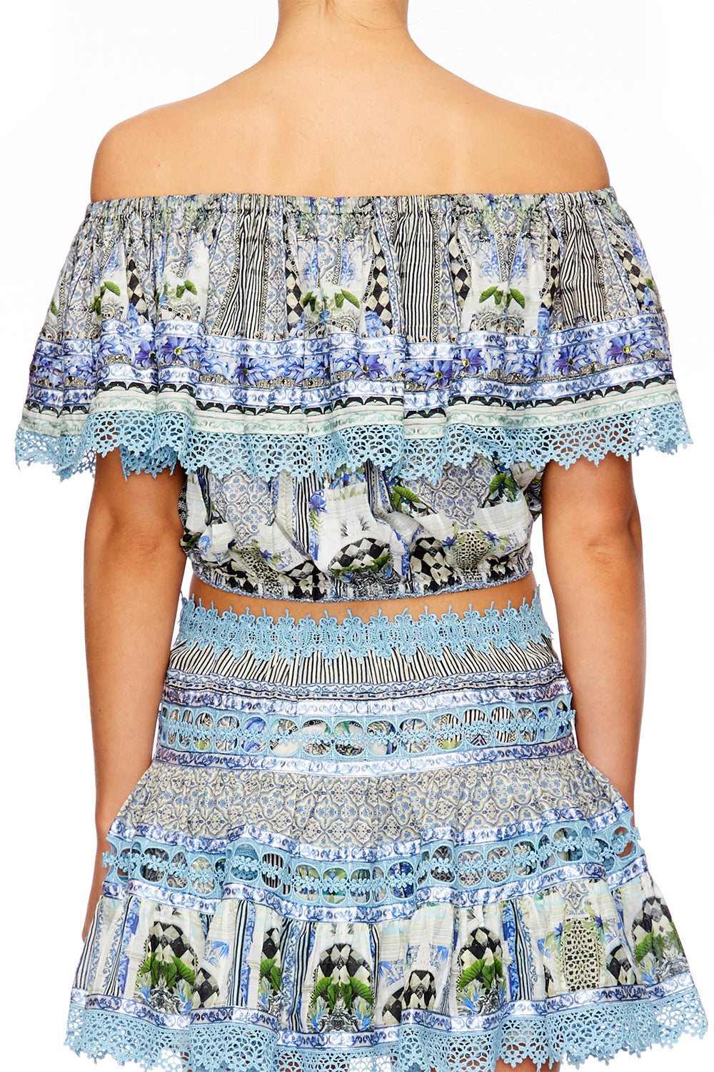 THE SWEET ESCAPE OFF SHOULDER FRILL TOP