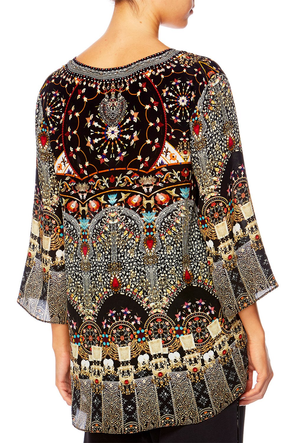 CHAMBER OF REFLECTIONS V-NECK OVERSIZED BLOUSE