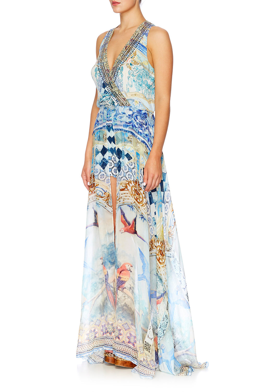 LOVERS DREAM OVERLAY WRAP PLAYSUIT