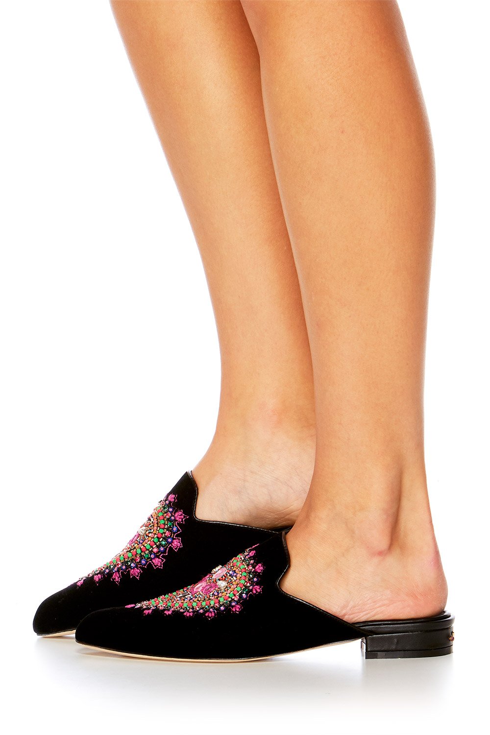 BLACK VELVET SLIPPER
