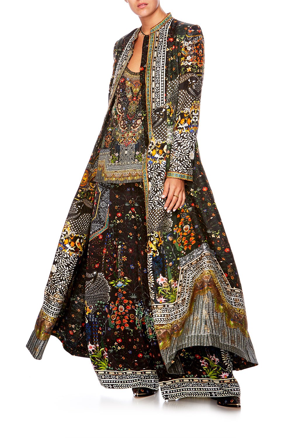 BEHIND CLOSED DOORS LONG PANELLED COAT