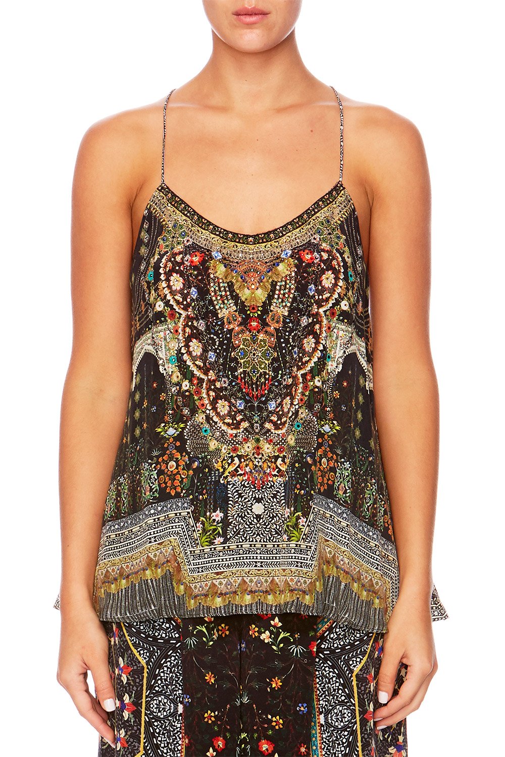 BEHIND CLOSED DOORS T-BACK SHOESTRING TOP