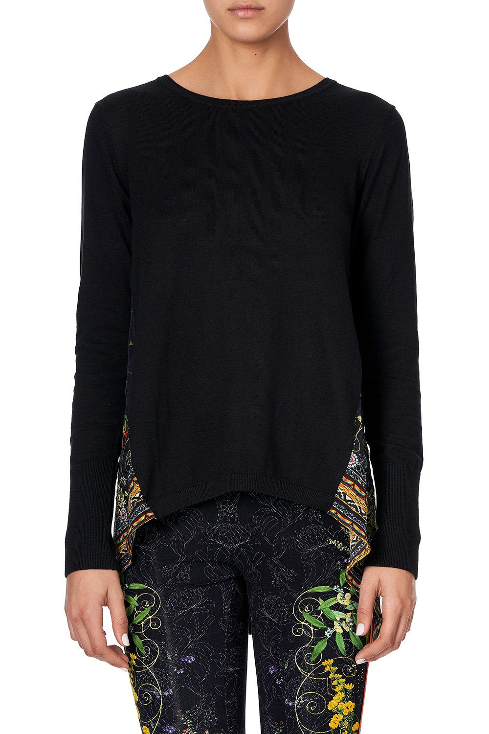 SILK GODET KNIT JUMPER BLACKHEATH BETTY