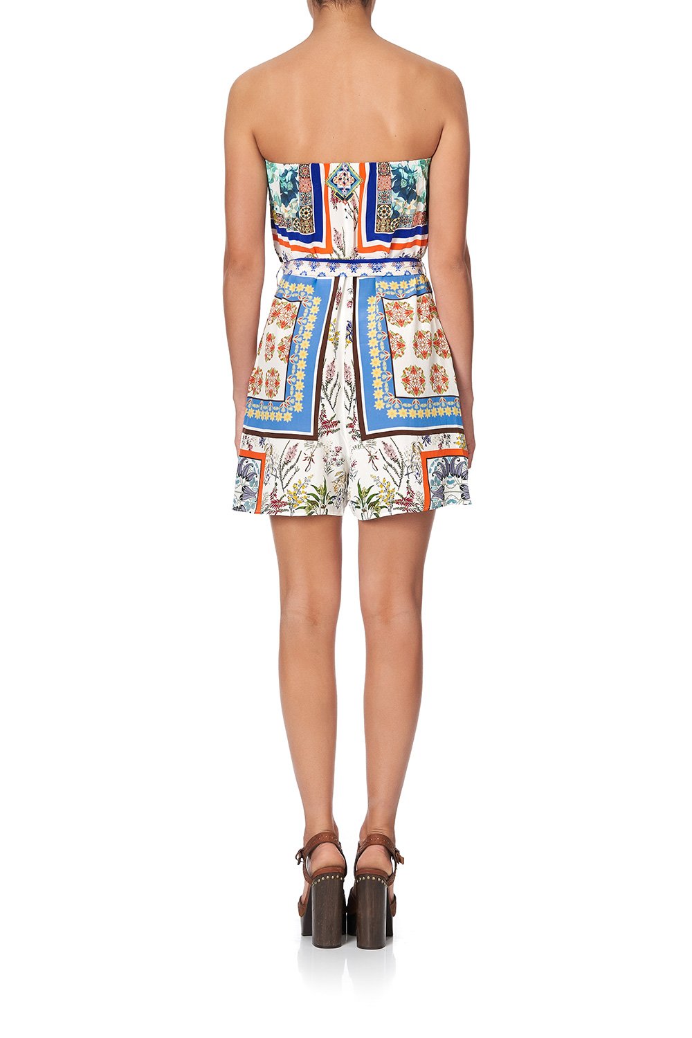 STRAPLESS PLAYSUIT WITH WAIST TIE GONE COAST