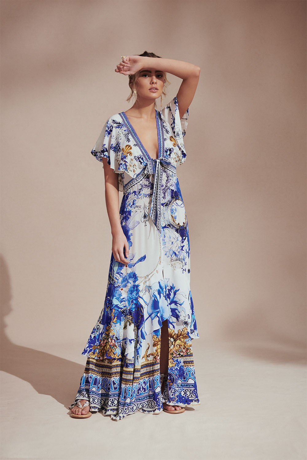 TIE FRONT MAXI WITH SPLIT SAINT GERMAINE