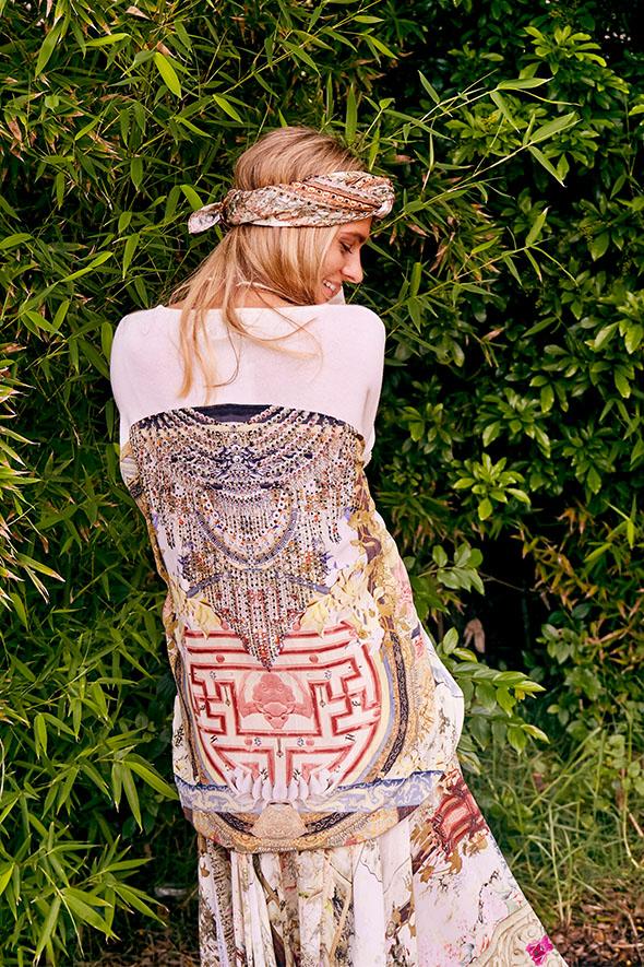 GIRL IN THE GARDEN LARGE SQUARE SCARF