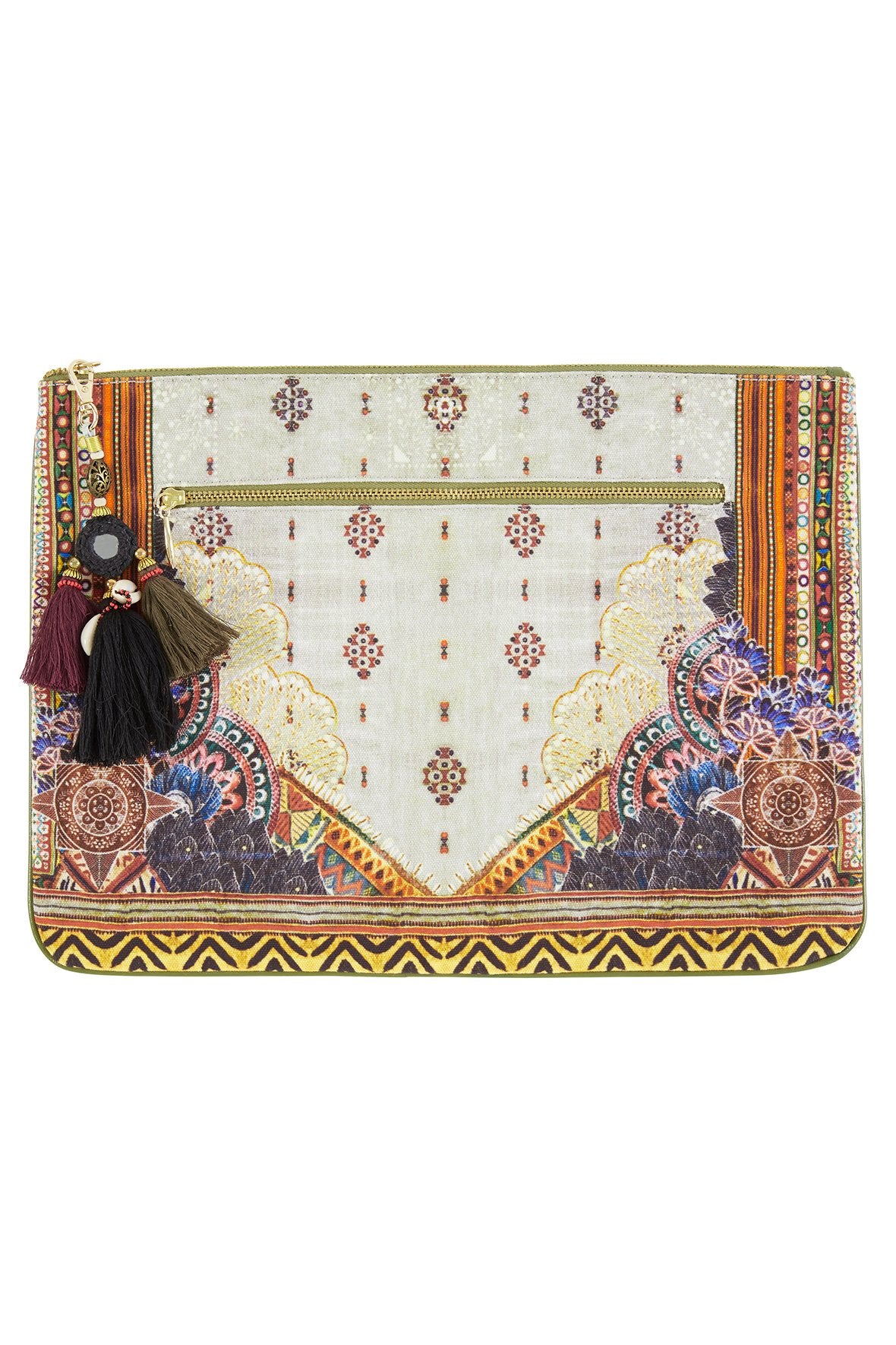 THE CARAVAN LARGE CANVAS CLUTCH