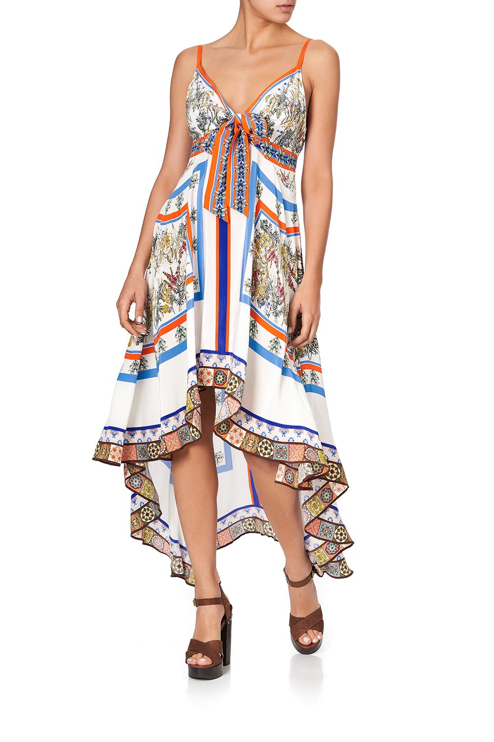 TIE DETAIL HIGH LOW DRESS GONE COAST