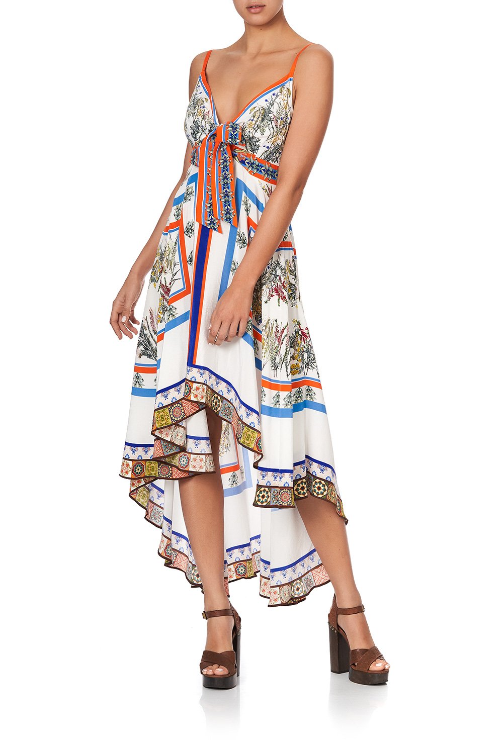 TIE DETAIL HIGH LOW DRESS GONE COAST