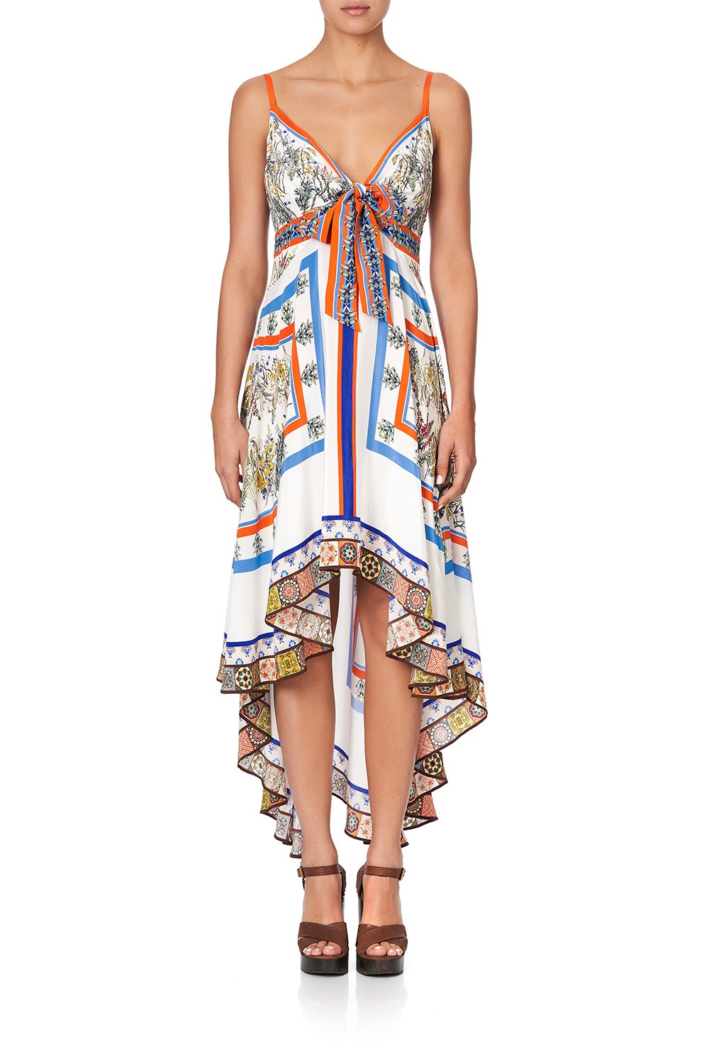 TIE DETAIL HIGH LOW DRESS GONE COAST