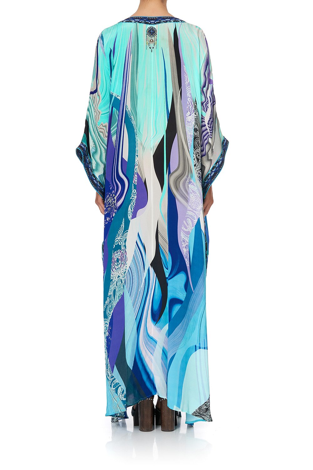 LONG LACE UP KAFTAN WITH EYELETS WATEGOS WANDERLUST