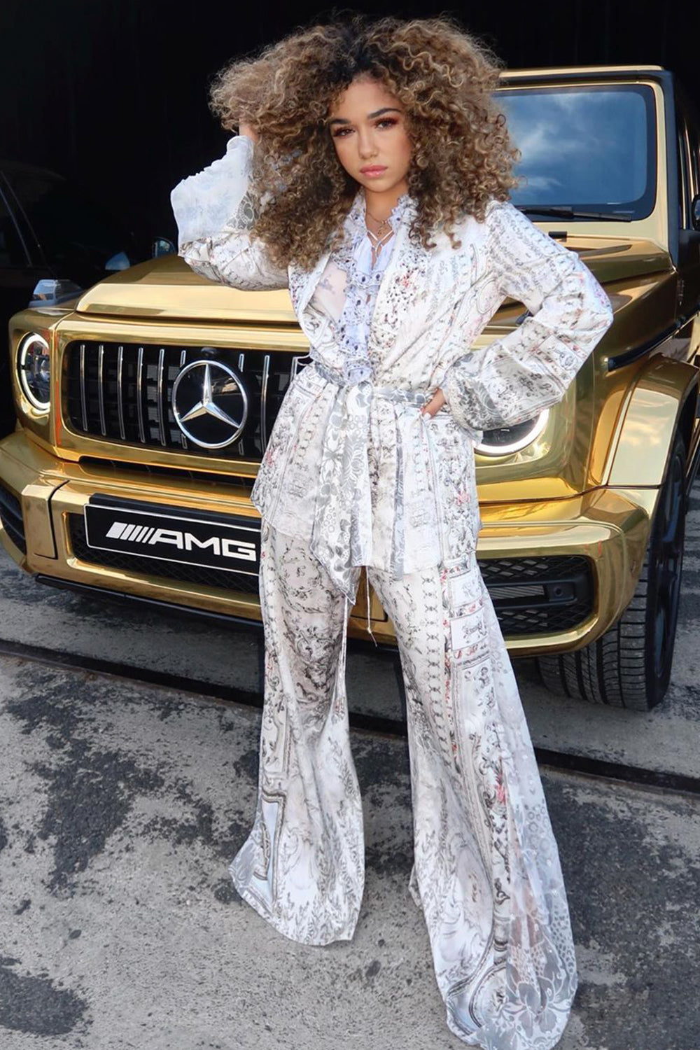 LOOSE JACKET WITH GODETS CRYSTAL CASTLE