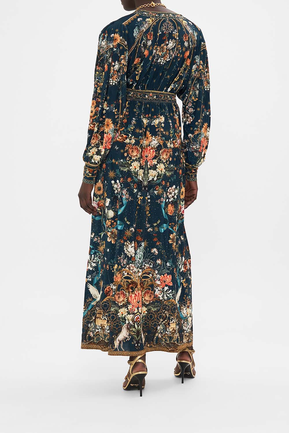 Camilla jersey dress in She Who Wears The Crown print