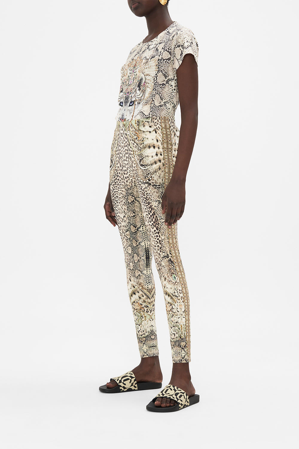 CAMILLA printed legging in Looking Glass Houses print