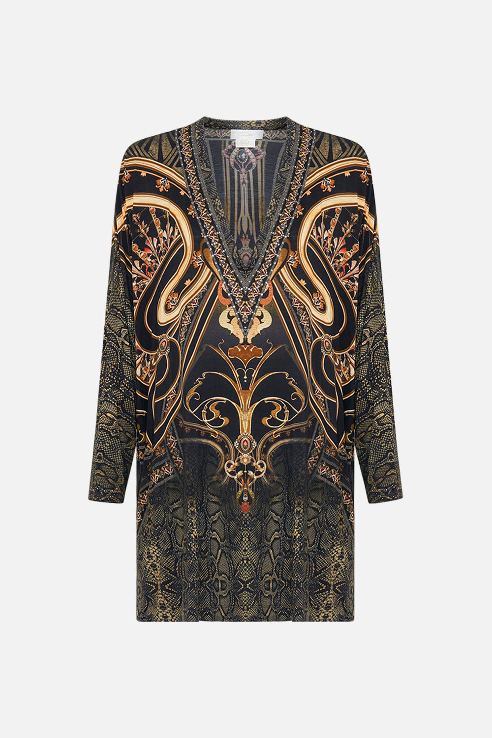 CAMILLA graphic tee in Nouveau Noir print