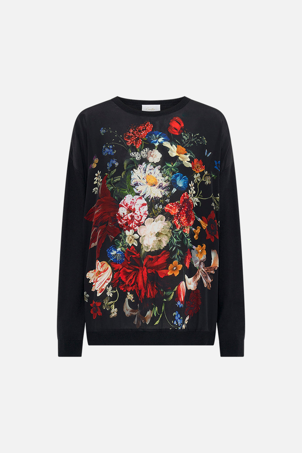 CAMILLA long sleeve jumper in A Still Life print 