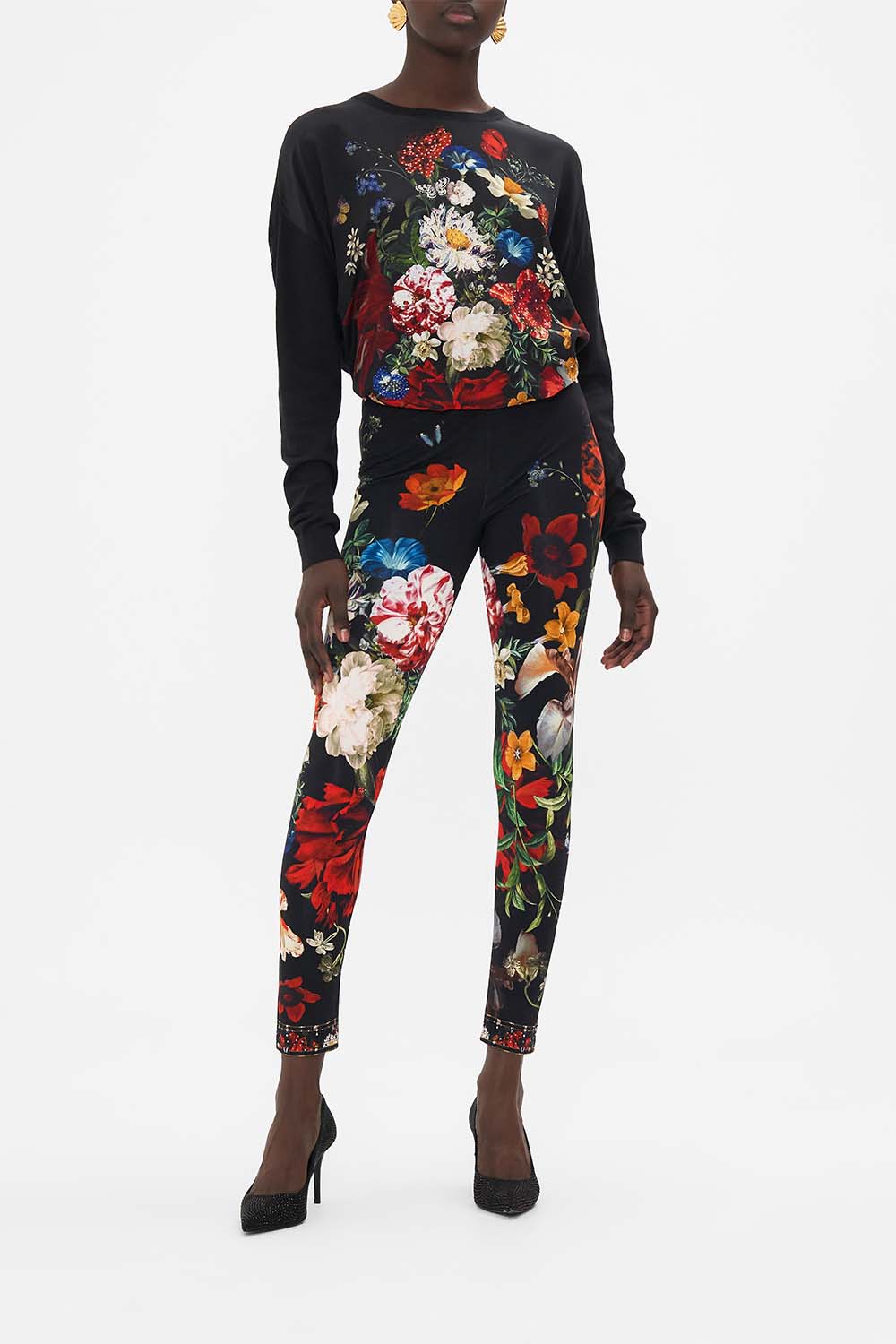 CAMILLA floral print leggings in A Still Life print