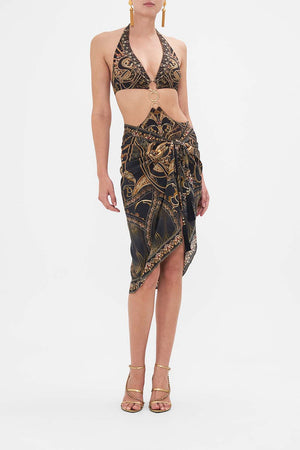 CAMILLA sarong in Nouveau Noir print