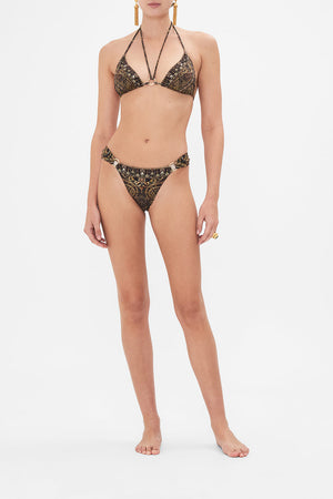 CAMILLA bikini top in Nouveau Noir print