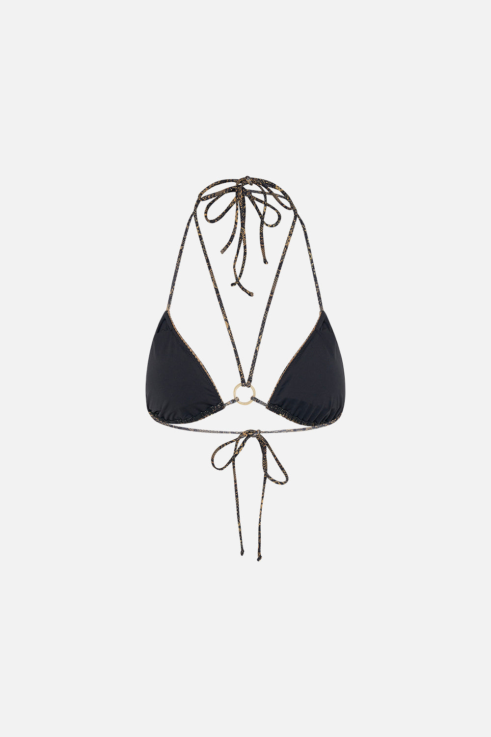 CAMILLA bikini top in Nouveau Noir print