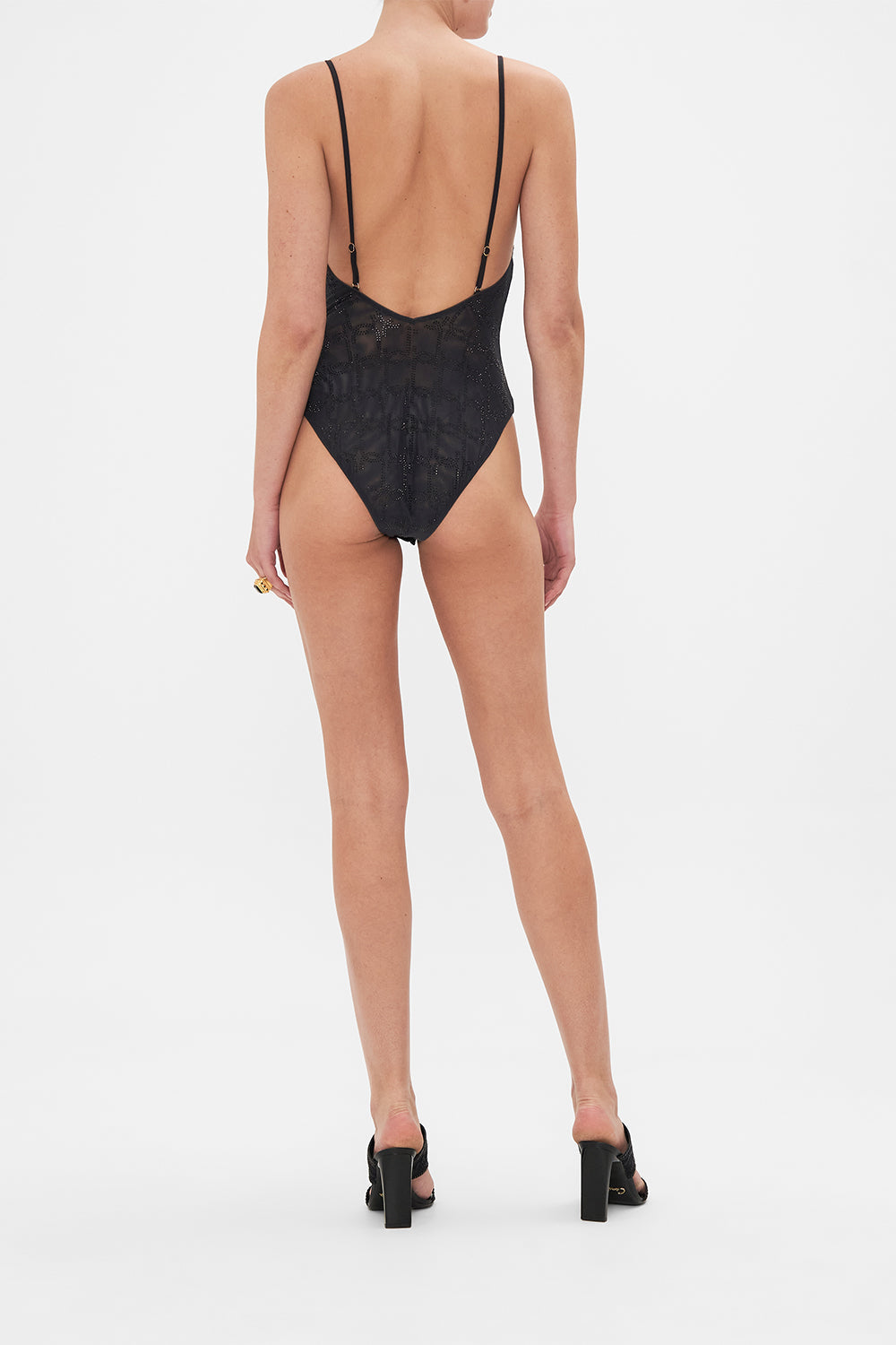 Recycled Mesh High Leg Leopard Bodysuit - WE ARE WE WEAR