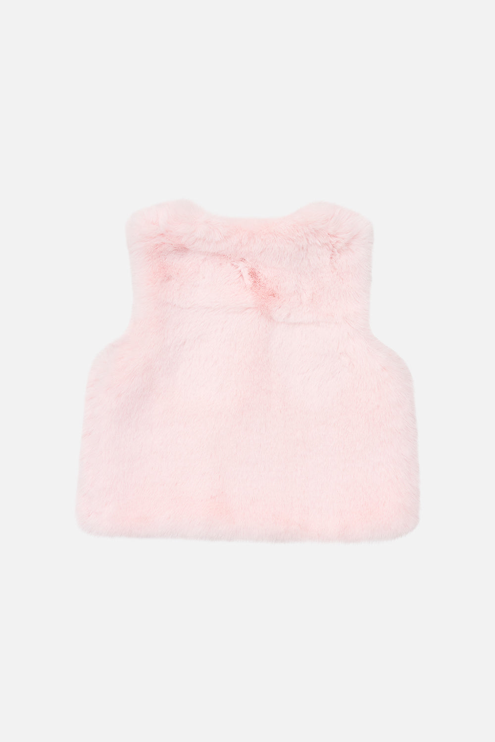 Milla by CAMILLA floral faux fur vest in Woodblock Wonder