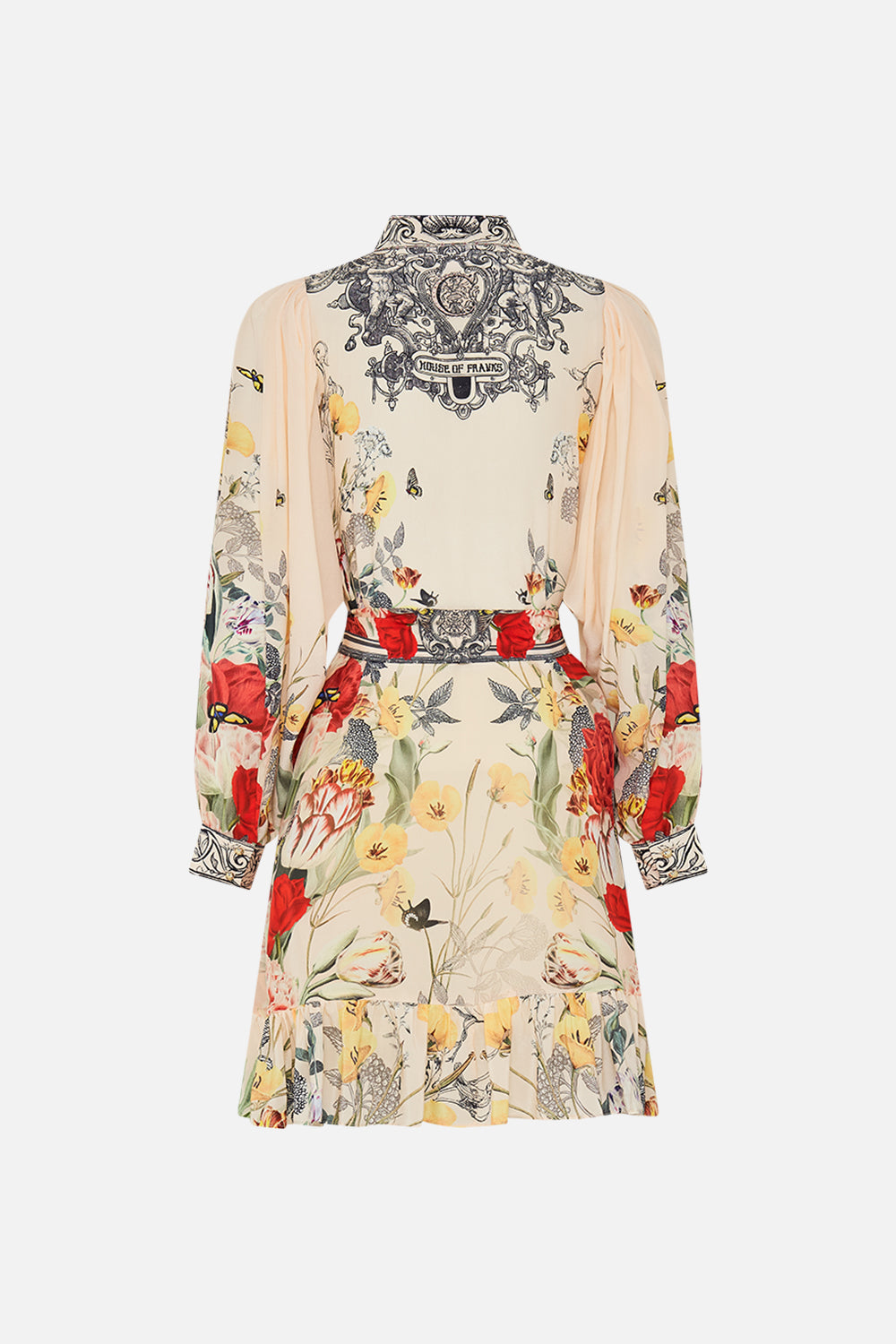 CAMILLA multi Drop Sleeve Shirt Dress in Etched into Eternity