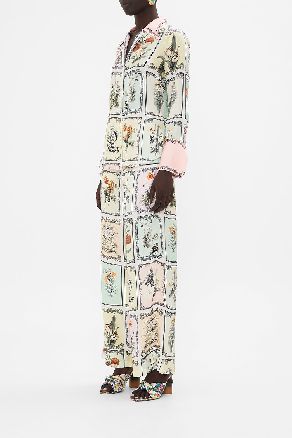 CAMILLA floral ruched cup underwire one piece in Stitched in Time print.