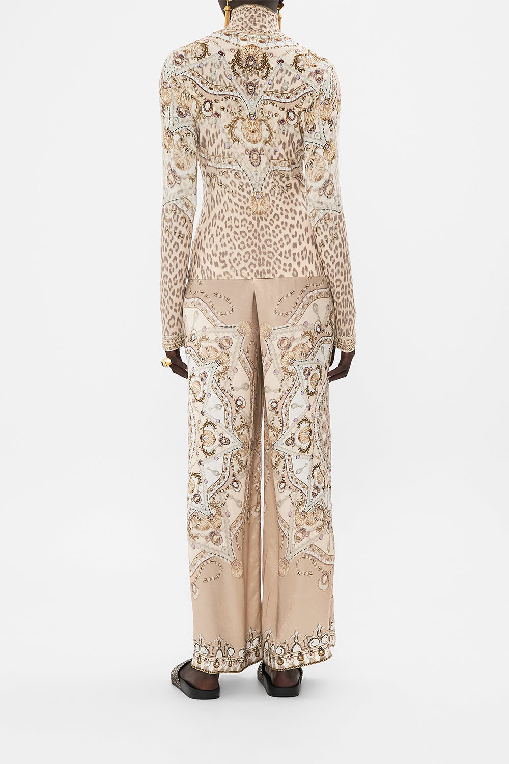 CAMILLA Blush Straight Leg Relaxed Trouser in Grotto Goddess