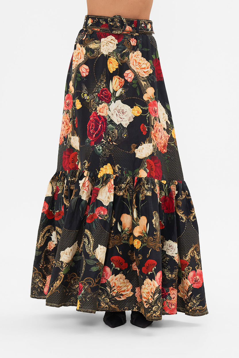 SKIRT WITH DEEP HEM FRILL AND BELT PALACIO PLAYGROUND