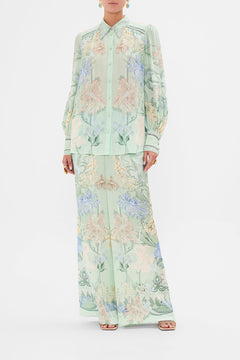 CAMILLA Floral Button Through Blouson Sleeve Blouse in Dreaming in Dutch