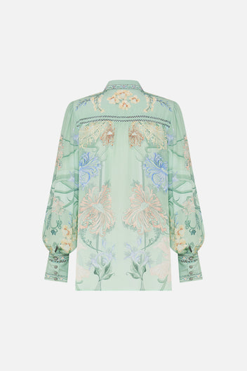 BUTTON THROUGH BLOUSON SLEEVE BLOUSE CARTOUCHE KINGDOM