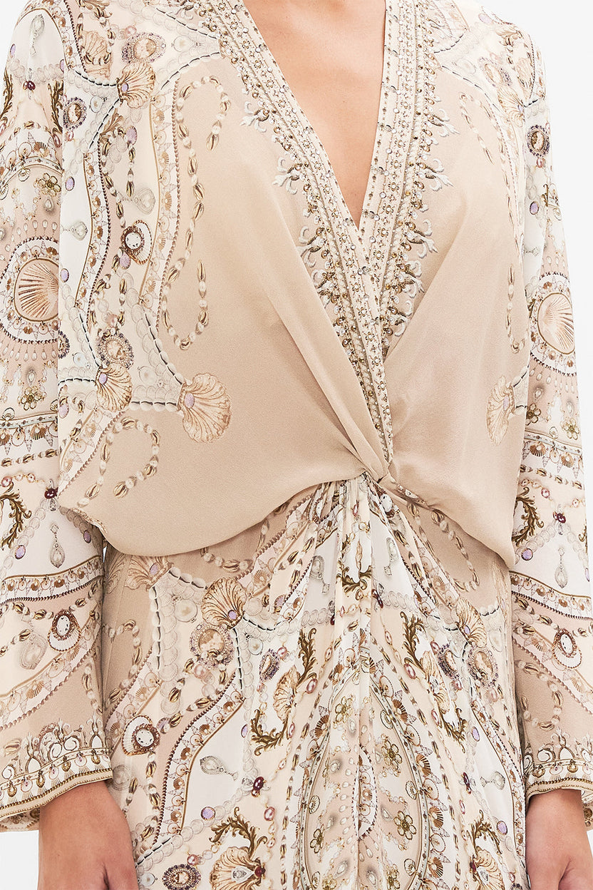TWIST FRONT BATWING DRESS DUOMO DYNASTY