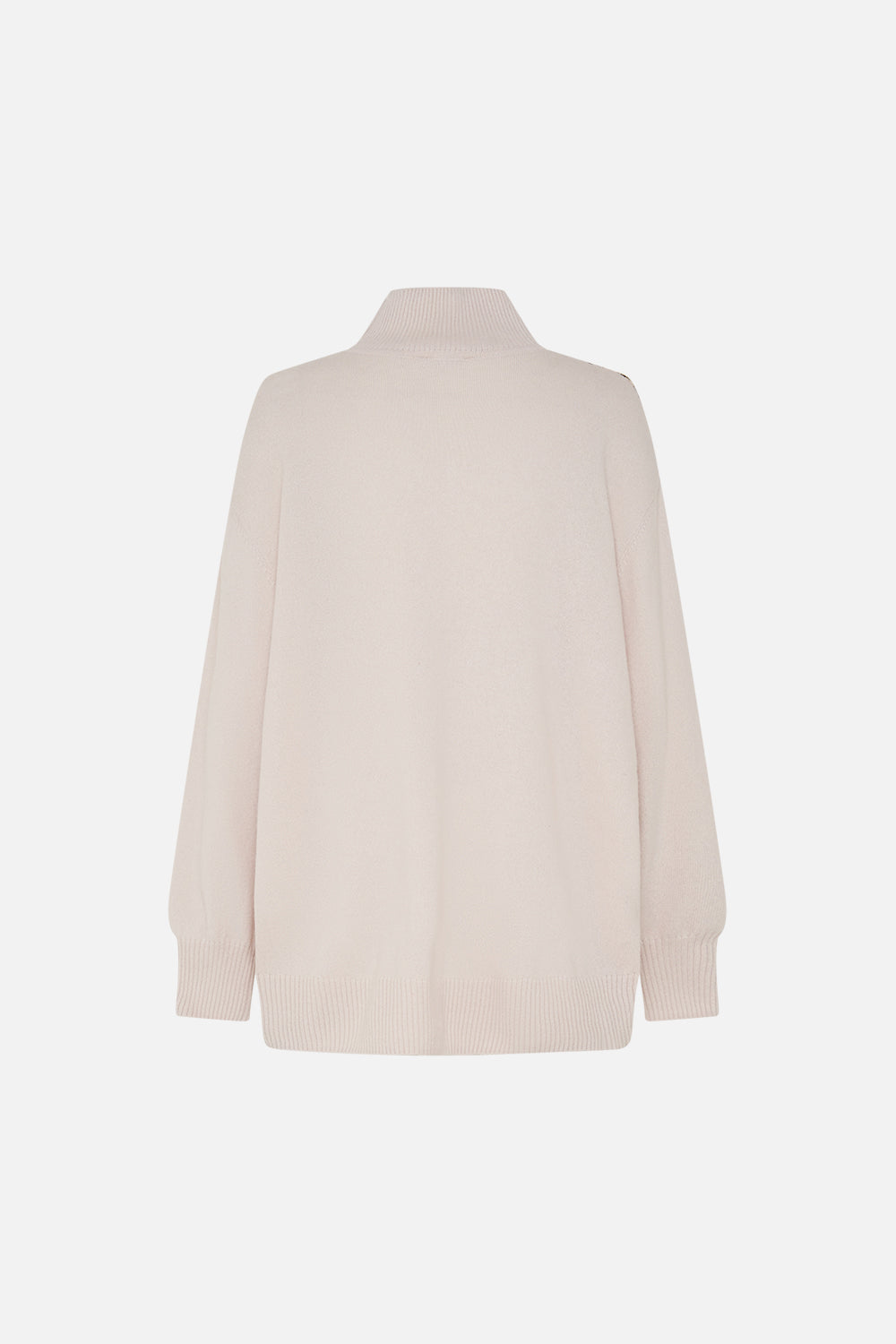 CAMILLA silk turtleneck in Grotto Goddess print