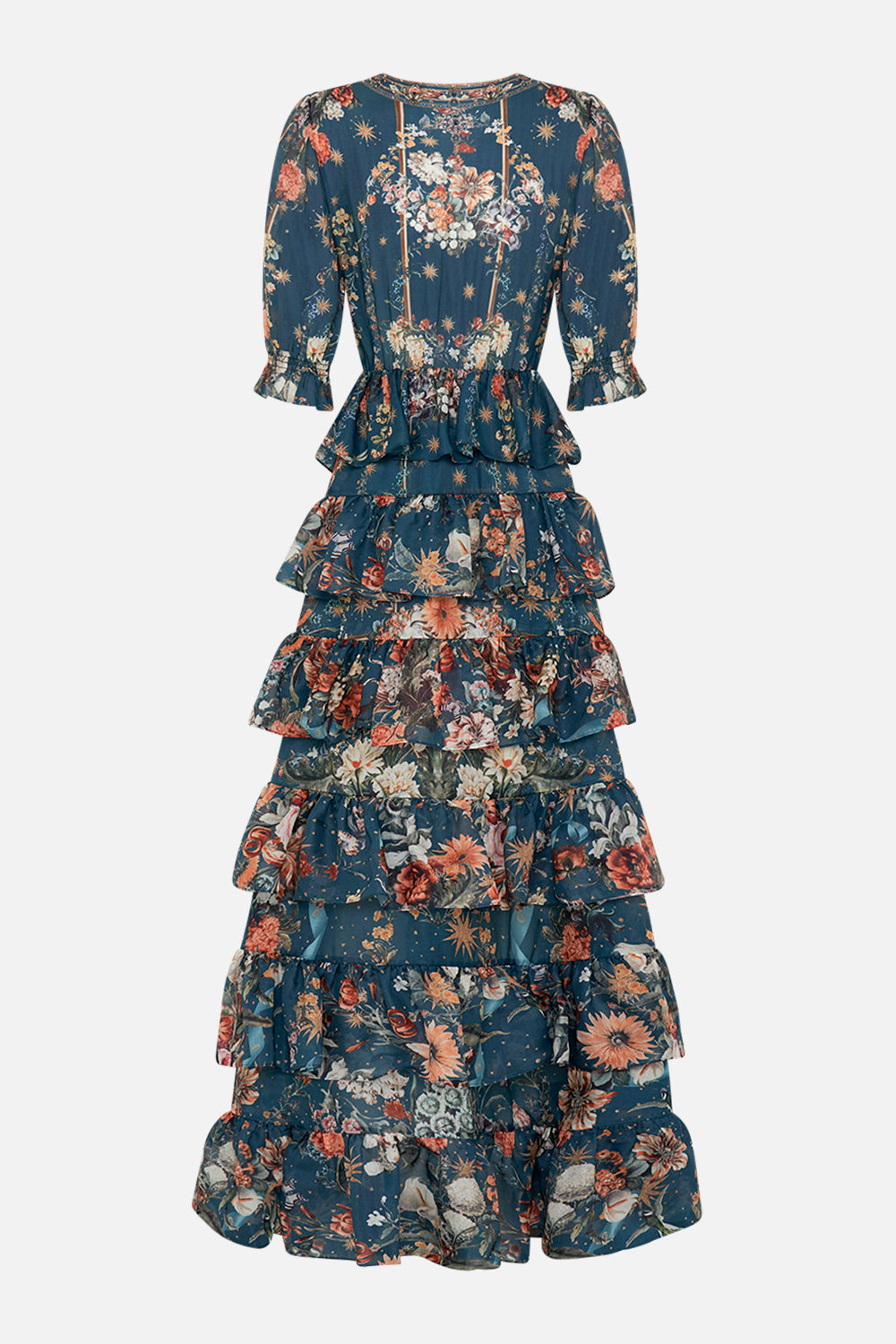 PUFF SLEEVE TIERED SKIRT LONG DRESS IN HONOUR OF HEIRLOOMS