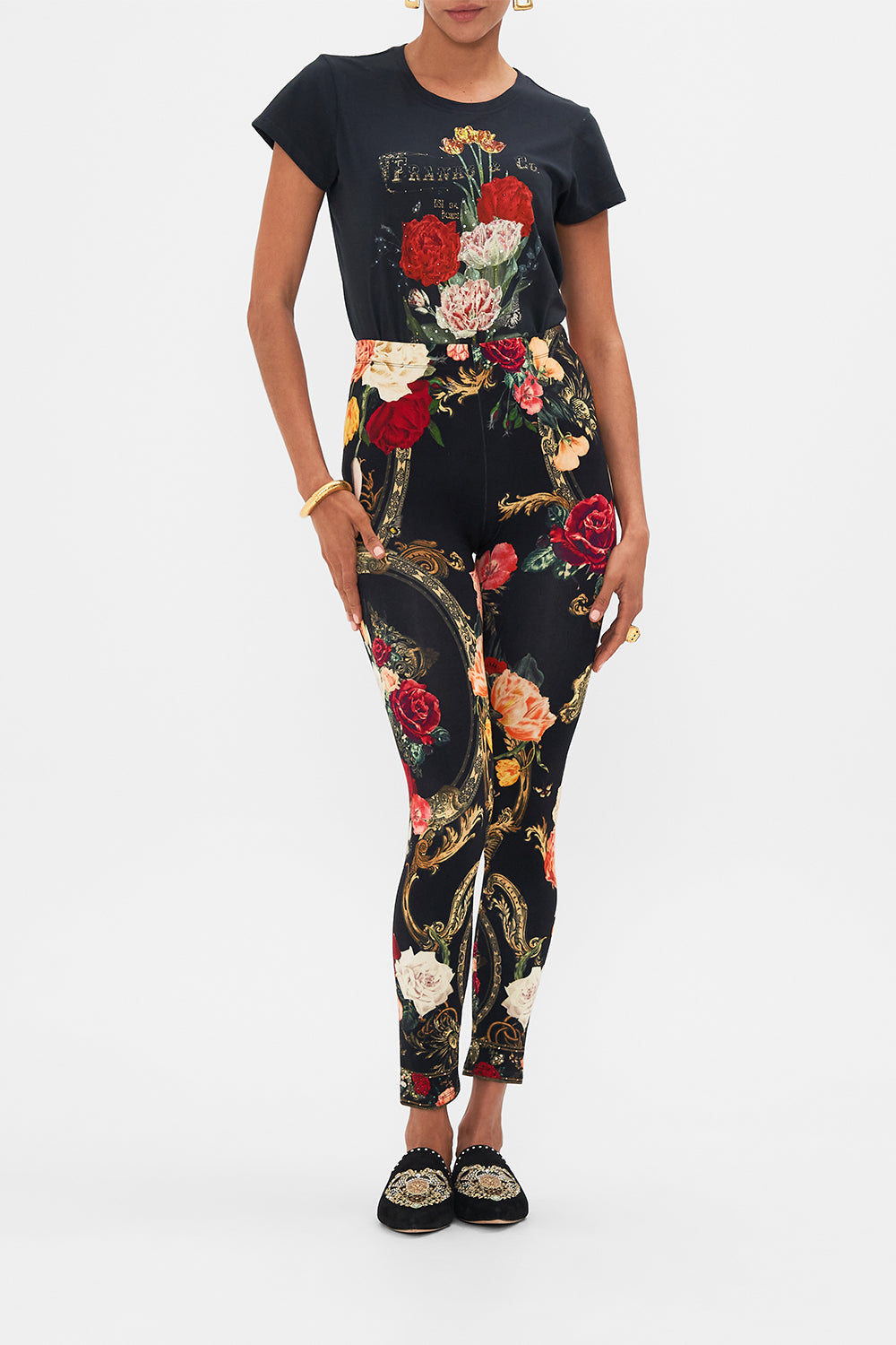 CAMILLA Black Leggings in Magic in the Manuscripts