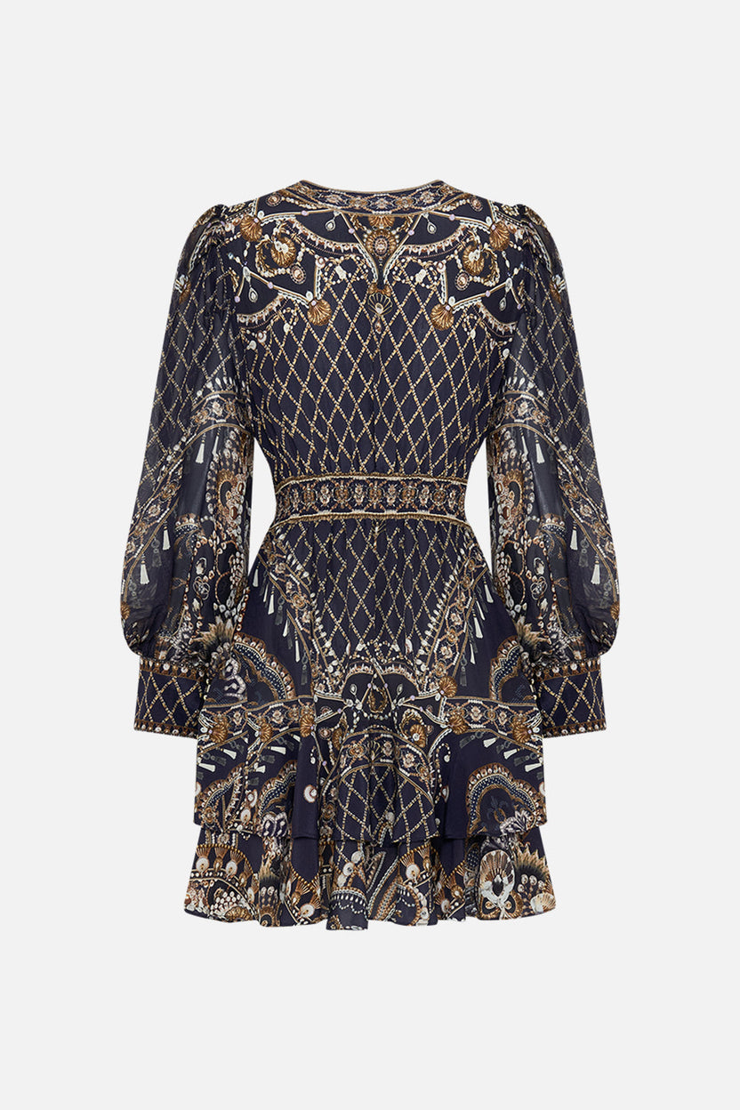 BUTTON FRONT FRILL DRESS GROUND CONTROL