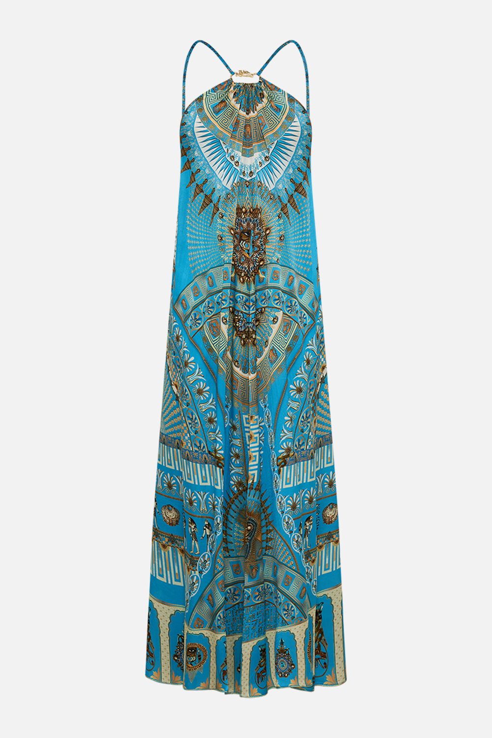 GATHER NECK HARDWARE MAXI DRESS TEMPLE OF LIGHT