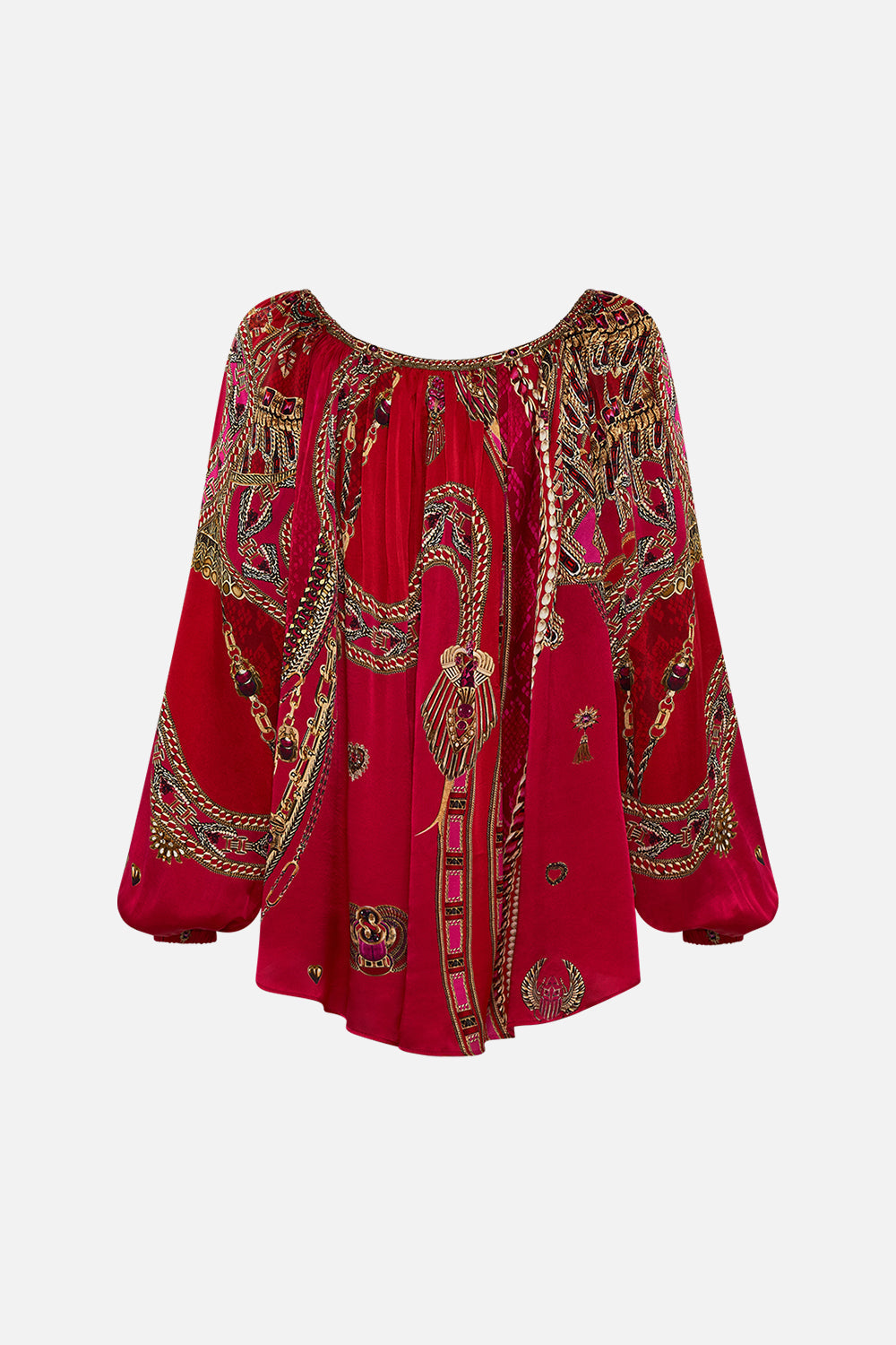 FLARED BLOUSON SLEEVE BLOUSE KISSED BY A COBRA