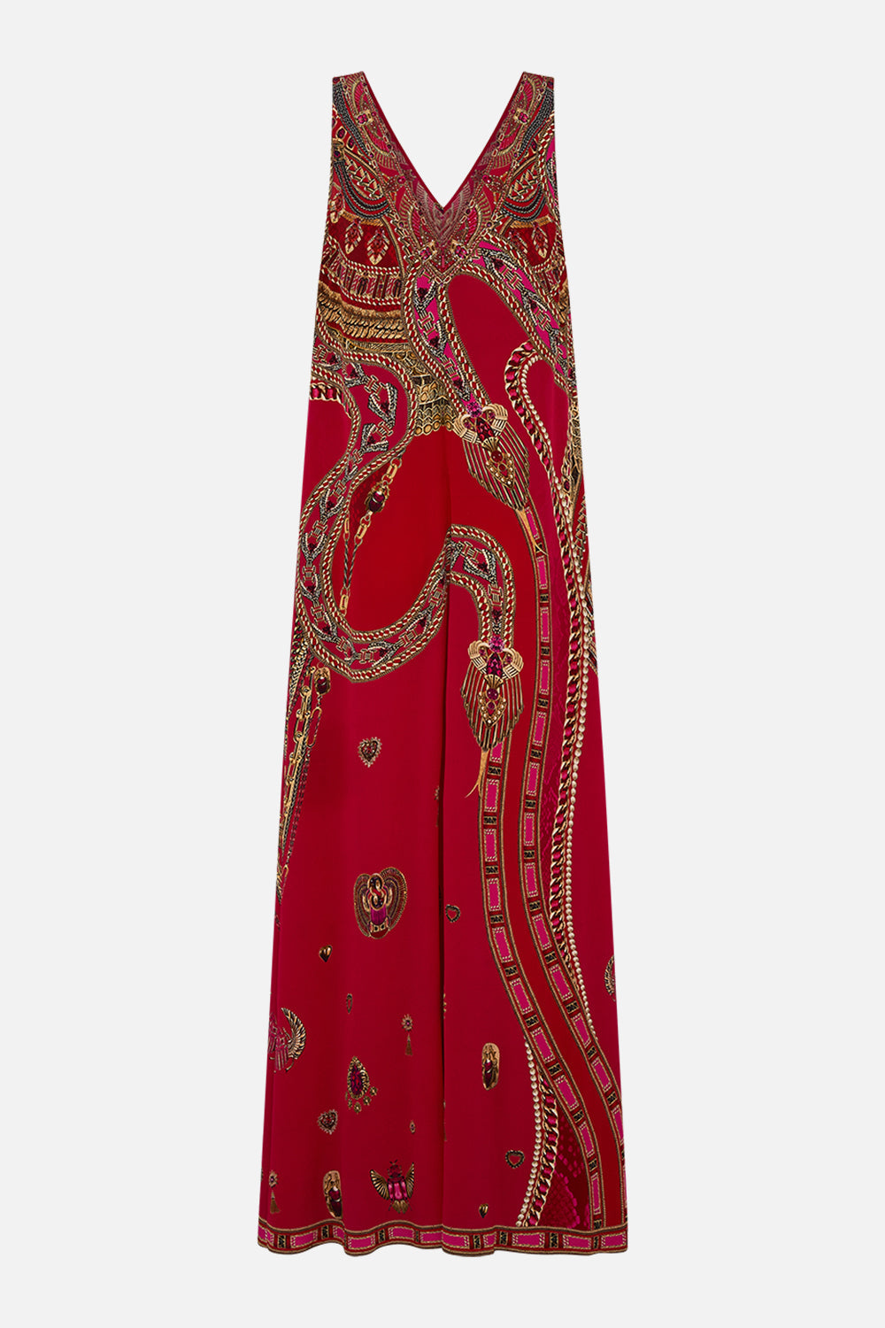 V NECK FLARED JUMPSUIT KISSED BY A COBRA