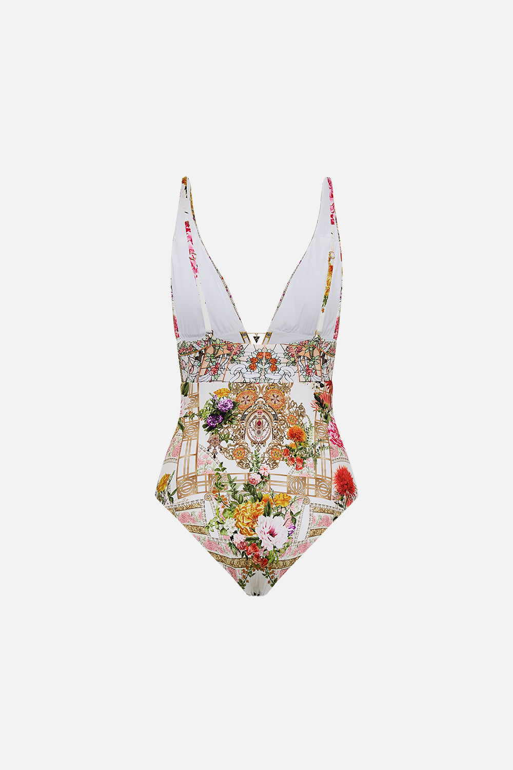 The Egyptian Rose High Tri One Piece With Front Trim | CAMILLA US