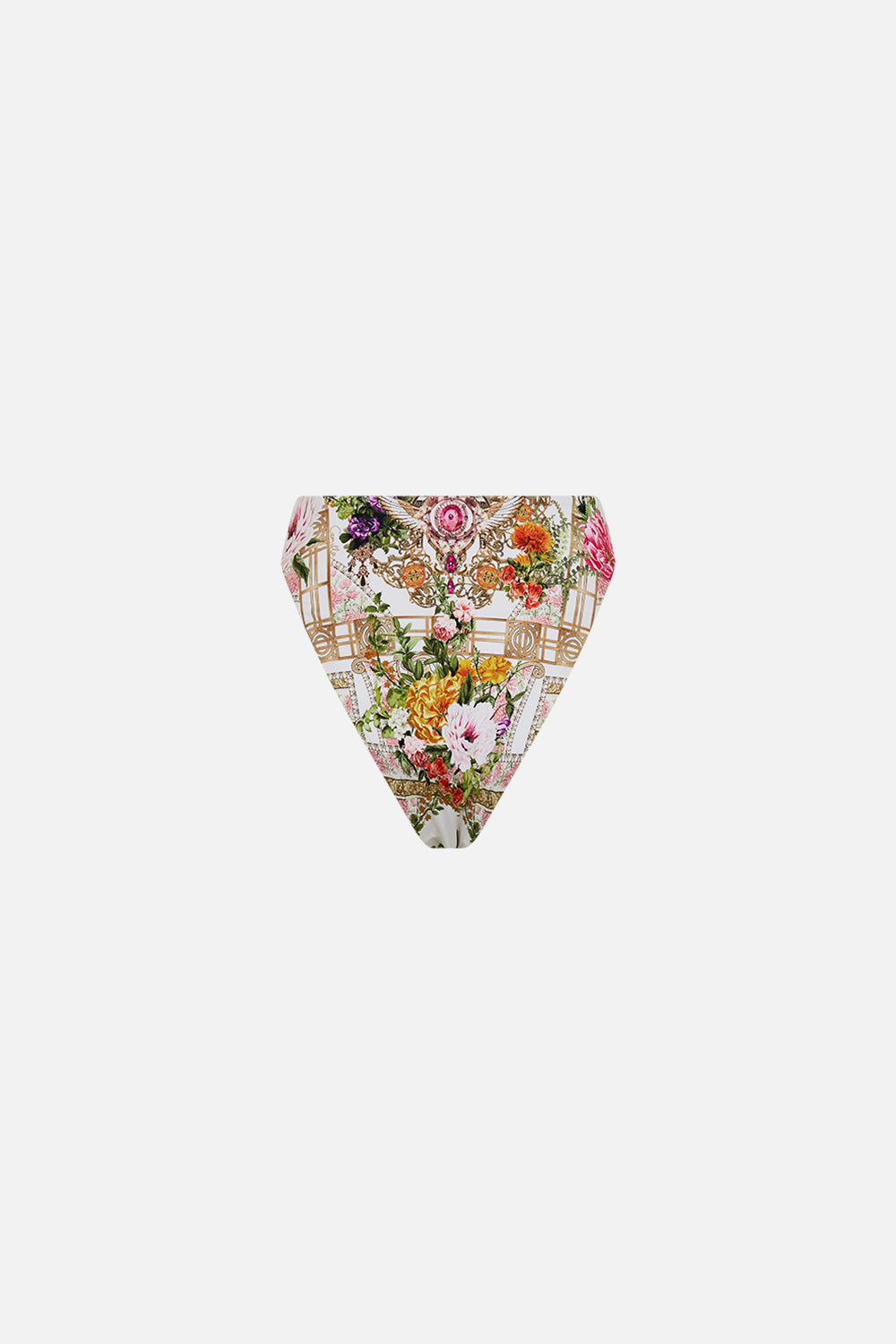 CAMILLA High Waist Cheeky Pant in Egyptian Rose print. 