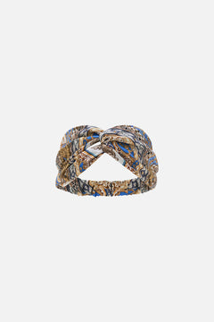 CAMILLA Woven Twist Headband in Make Me Your Mosaic Print