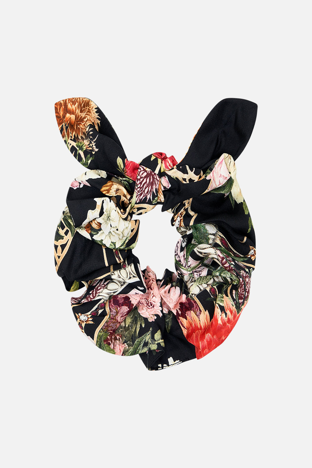 CAMILLA Scrunchie in Adorned in Alexandria print.