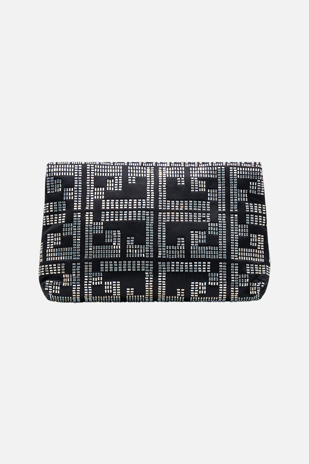 OVERSIZED ENVELOPE CLUTCH SOLID BLACK