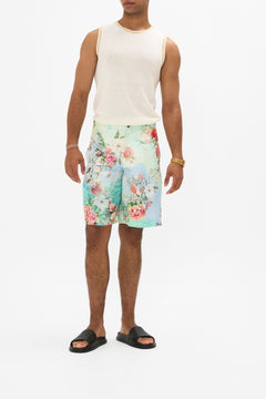 CAMILLA Fixed Waist Mid Length Walk Short in The Jewellery Museum print. 