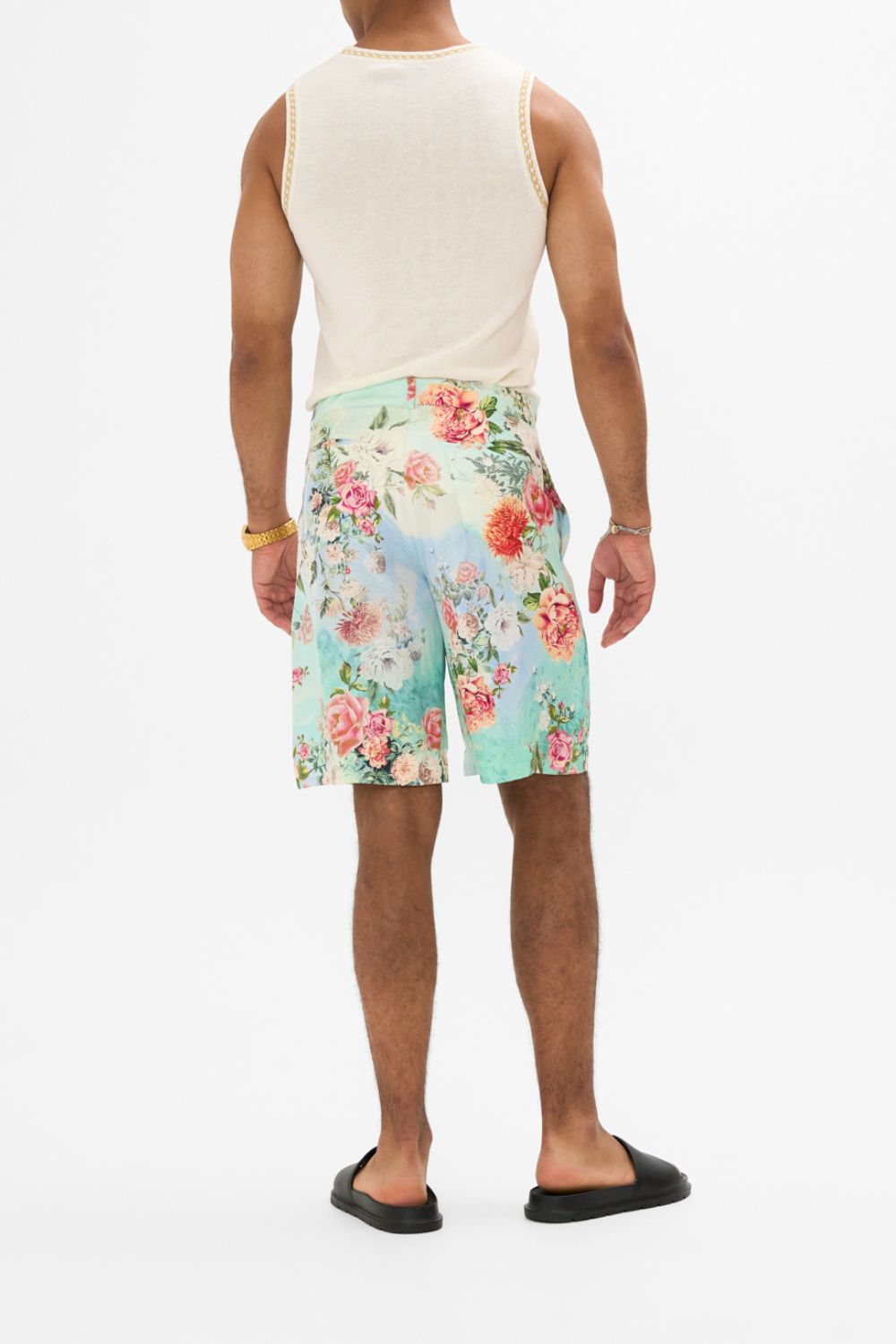 CAMILLA Fixed Waist Mid Length Walk Short in The Jewellery Museum print. 