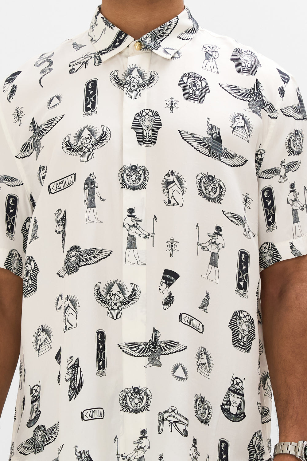 OVERSIZED BUTTON THROUGH SS SHIRT NUBIAN WONDERLAND